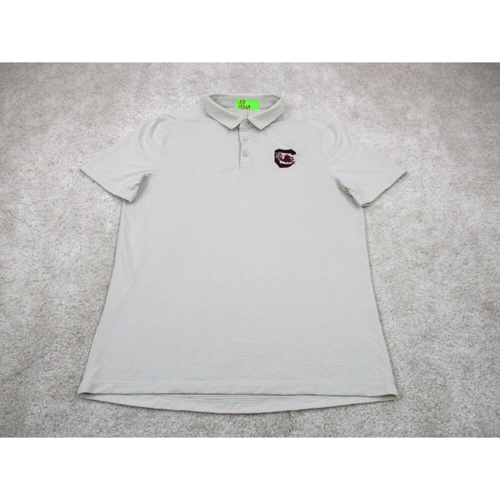 Lululemon Evolution Short Sleeve Polo Shirt Mens Large Beige Golf Lightweight